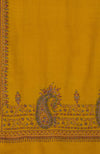 Mustard Sozni Hand Embroidered Pure Pashmina Shawl