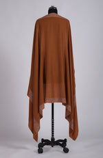 Rust Sozni Hand Embroidered Pure Pashmina Shawl