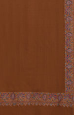 Rust Sozni Hand Embroidered Pure Pashmina Shawl