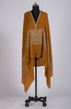 Golden Mustard Sozni Hand Embroidered Pure Pashmina Shawl