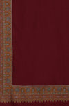 Maroon Sozni Hand Embroidered Pure Pashmina Shawl