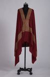Maroon Sozni Hand Embroidered Pure Pashmina Shawl
