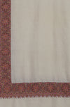 Off-White Sozni Hand Embroidered Pure Pashmina Shawl