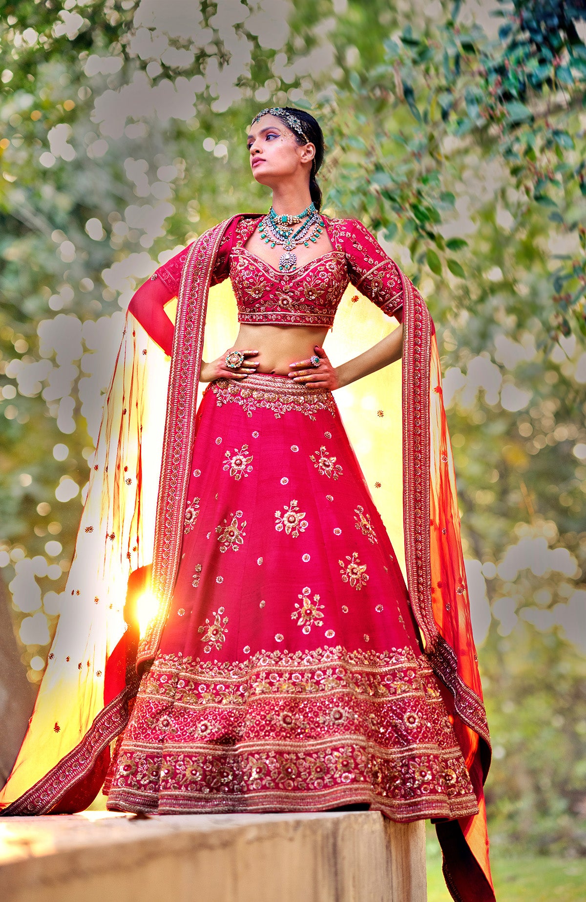 Golden and Red Combination Lehenga - Handwork Full Zardozi Embroidery |  Zardozi Fashion Farrukhabad