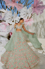 Yours Sage Green Lehenga Set