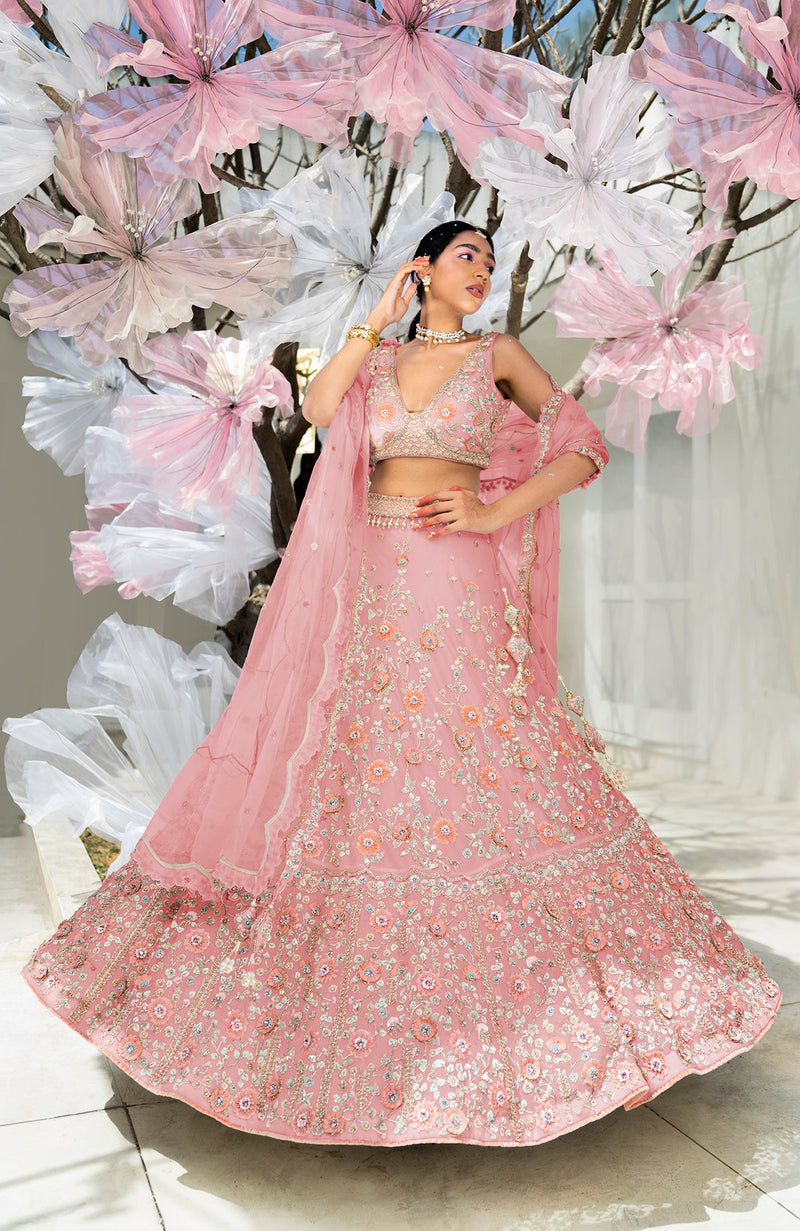 Yours Shell Beige Lehenga Set