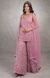 The Kiss Mauve Orchid Sharara Set