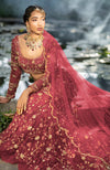 She Walks In Beauty Rose Wine Lehenga Set
