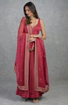 Garnet Dabka Zardozi Hand Embroidered Anarkali Set