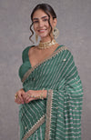 Jade Leheriya Rosegold Marori-Gota Patti Hand Embroidered Saree