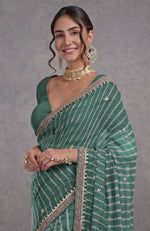 Jade Leheriya Rosegold Marori-Gota Patti Hand Embroidered Saree