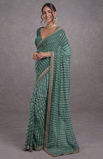 Jade Leheriya Rosegold Marori-Gota Patti Hand Embroidered Saree