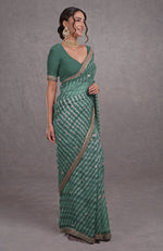 Jade Leheriya Rosegold Marori-Gota Patti Hand Embroidered Saree