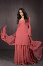 Olive - Gold Embellished Sharara Set