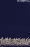 Navy Blue Kashmiri Tilla Embroidered Georgette Saree