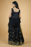 Black Zardozi Dabka Hand Embroidered Sharara Set