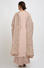 Oyster Pink Hand Embroidered Gota Patti Work Dupatta