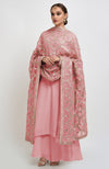 Rose Tan Gota Patti Hand Embroidered Suit