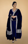 Electric Blue Kashmiri Tilla Aari Embroidered Kurta Set