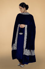 Electric Blue Kashmiri Tilla Aari Embroidered Kurta Set