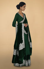 Emerald Kashmiri Tilla Aari Embroidered Lehenga Set