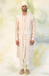 How do I love thee Ivory-Beige Embroidered Sherwani Set