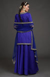 Royal Blue Benarasi Weave Zardozi Dupatta
