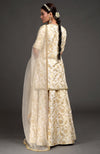 Ivory Benarasi Weave Zardozi Lehenga Set