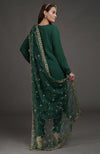 Emerald Green Mukaish- Zardozi Embroidered Kurta Set