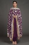 Masterpiece Maroon Floral Parsi Gara Hand Embroidered Dupatta