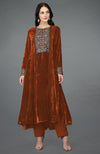 Courtyard Green Kashmiri Kashidakari Hand Embroidered Kurta Set