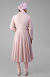 Barely Pink Chikankari Embellished Bandhgala & Angarkha kurta set
