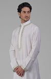 Ivory Kashmiri Tilla Embroidered Kurta Set