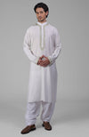 Ivory Kashmiri Tilla Embroidered Kurta Set