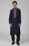 Maroon Kashmiri Tilla Hand Embroidered Kurta Set