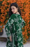 Emerald Green Parsi Gara Embroidered Jacket