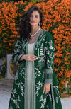 Navy Blue Parsi Gara Embroidered Jacket Set