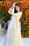 Gold-Ivory Parsi Gara Embroidered Jacket