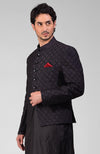 Black Embroidered Bandhgala Jacket