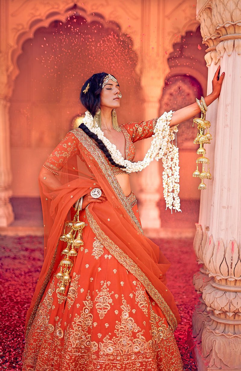 This Much & More Red Lehenga Set