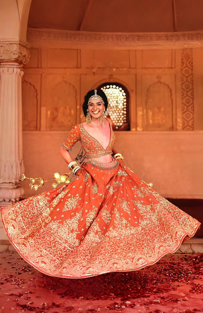 This Much & More Red Lehenga Set