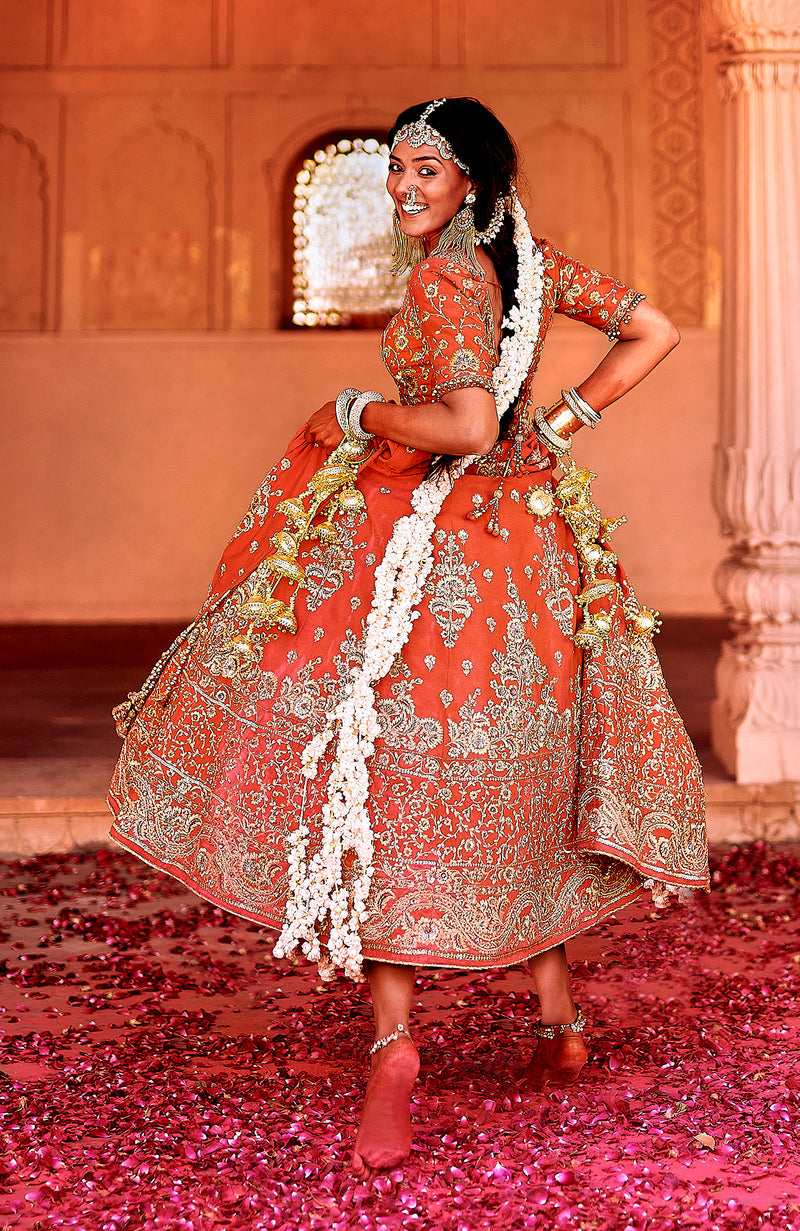 This Much & More Red Lehenga Set