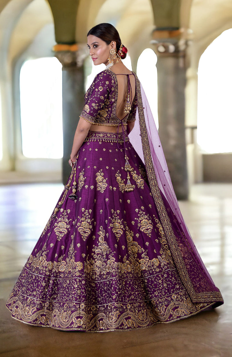 This Much & More Plum Lehenga Set