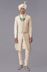 I Loved You First Nude Gold Embroidered Sherwani Set