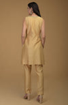 Nude Gold Zardozi Hand Embroidered Suit