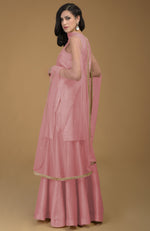 Rose Tan Zardozi Hand Embroidered Gharara Suit