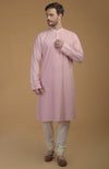 Pale Pink Kurta With Pintuck Detail