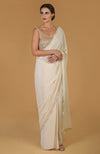 Tara - Champagne Gold Hand Embroidered Saree & Blouse