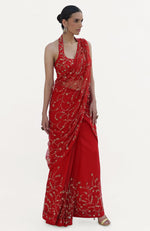 Scarlett Hand Embroidered Draped Saree Set