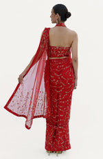 Scarlett Hand Embroidered Draped Saree Set